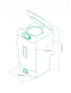 Wymiary maceratora Pulpmatic Eco+